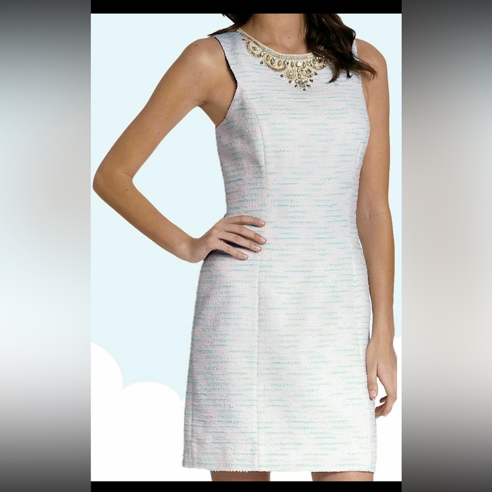 Lilly Pulitzer White and Blue Mini Dress
